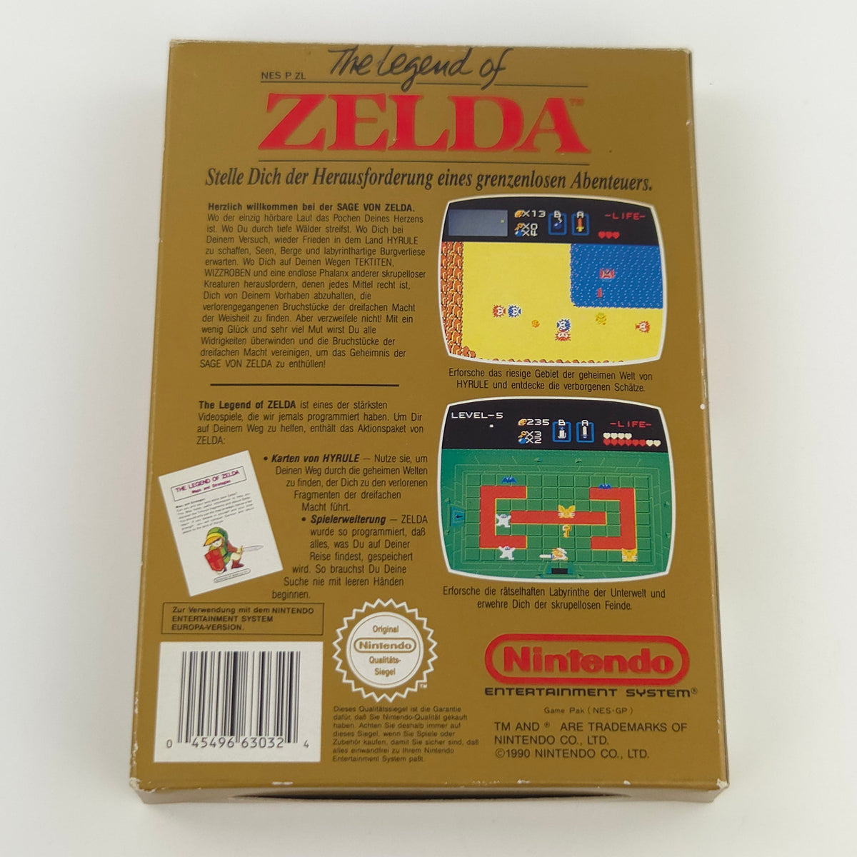 Nintendo NES Spiel The Legend of Zelda CIB NOE PAL-B