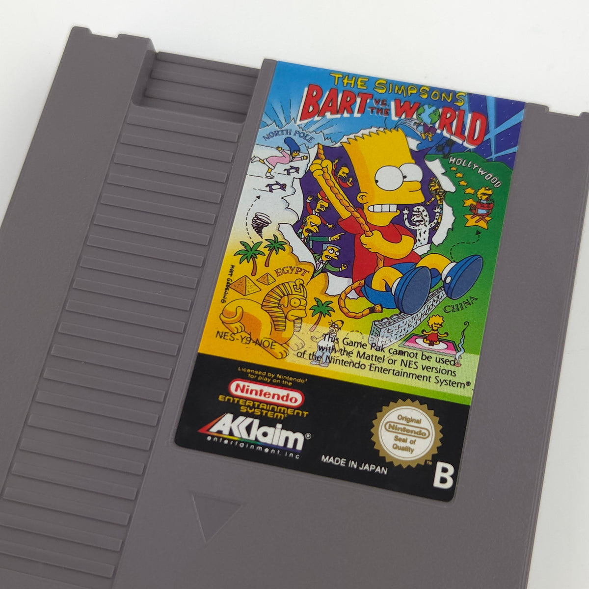 Nintendo NES Spiel Bart vs The World Modul Schutzhülle