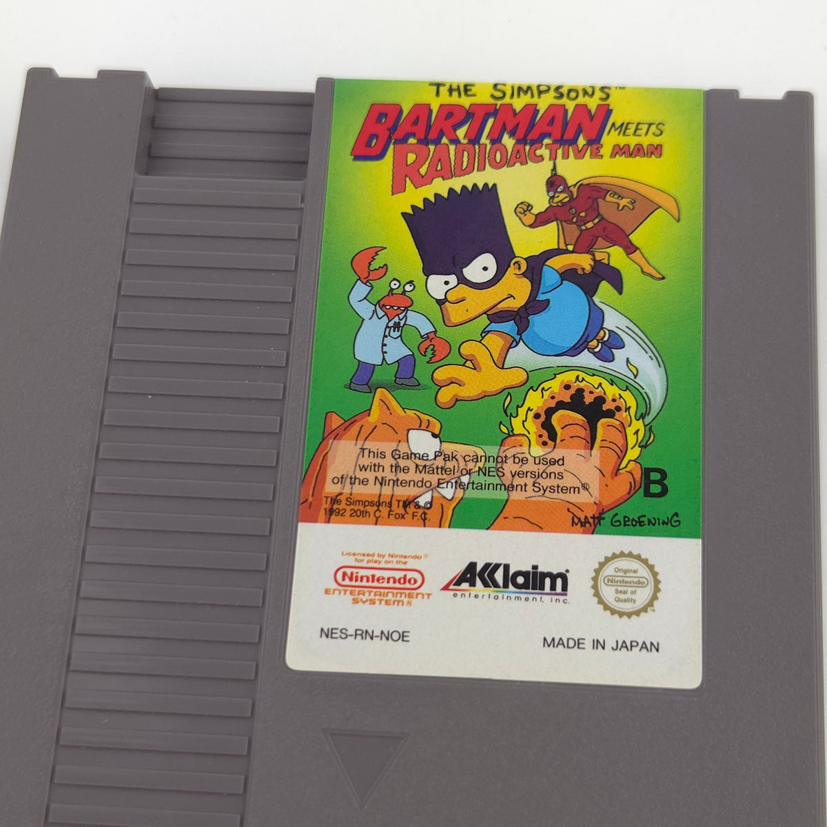 Nintendo NES Spiel Bartman Meets Radioactive Man PAL NOE