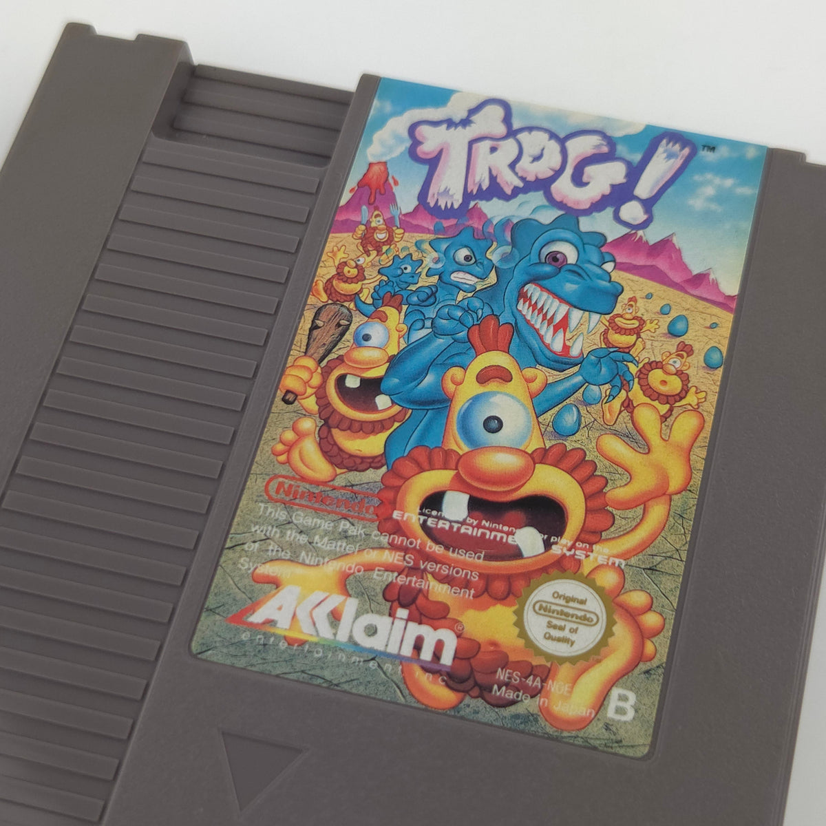 Nintendo NES Spiel TROG Modul Schutzhülle PAL NOE Acclaim