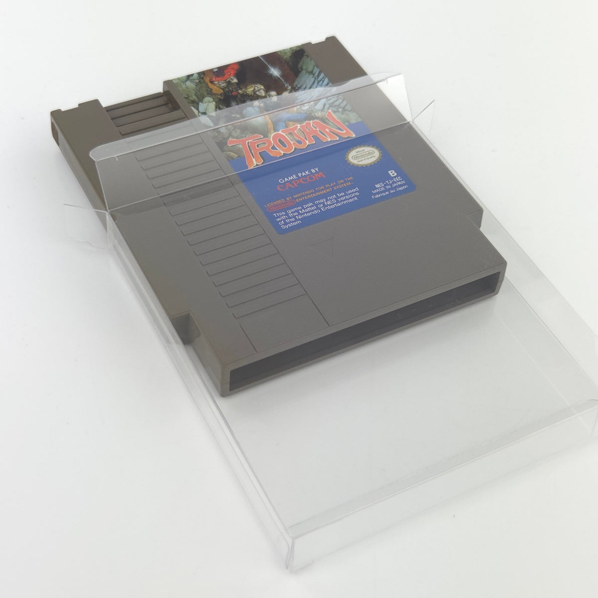 Nintendo NES Spiel Trojan Modul Schutzhülle CAPCOM PAL B