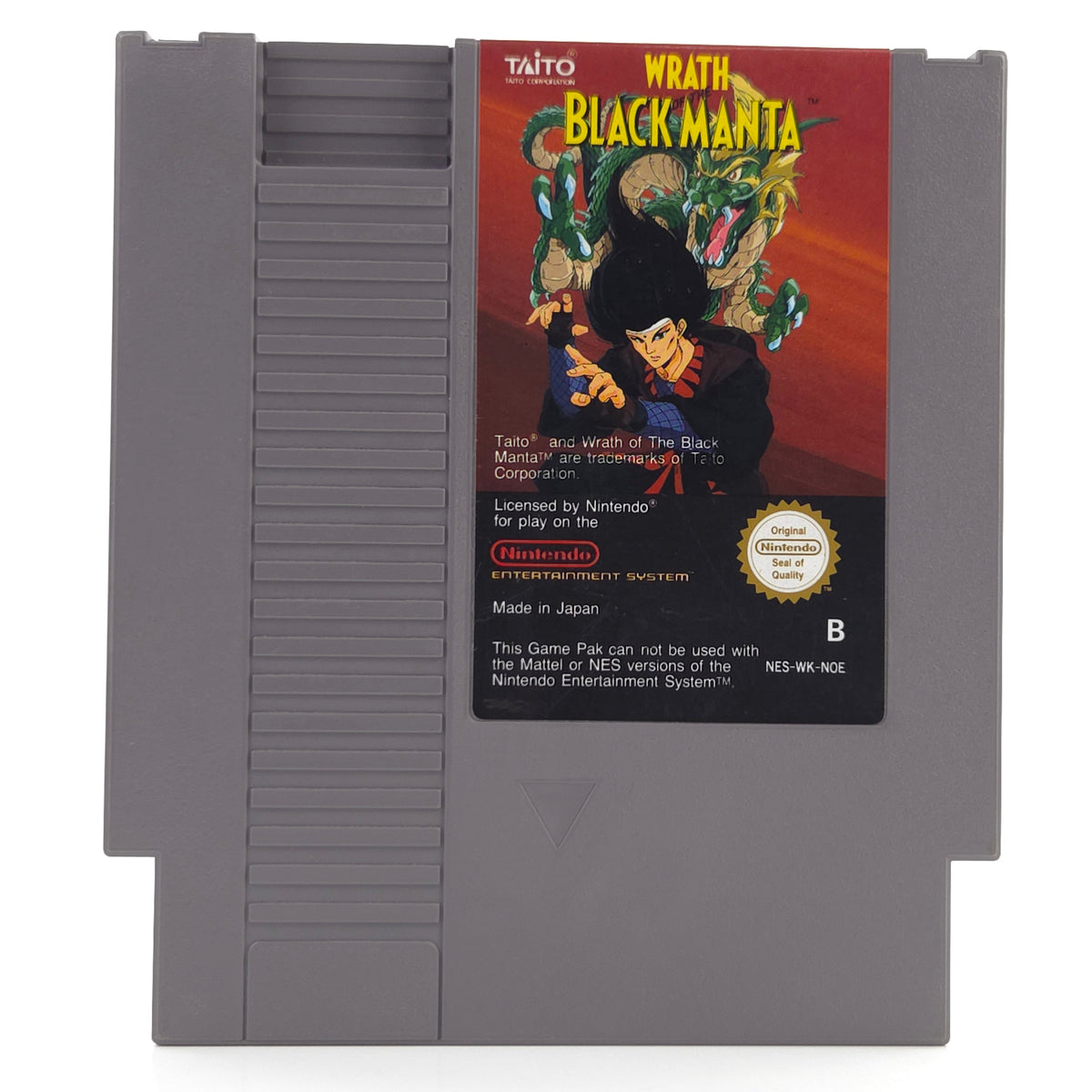 NES Spiel Wrath of the Black Manta Modul Schutzhülle NOE
