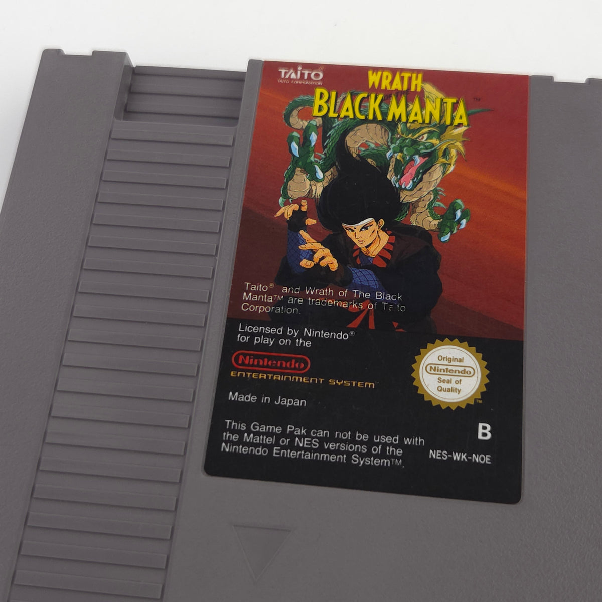 NES Spiel Wrath of the Black Manta Modul Schutzhülle NOE