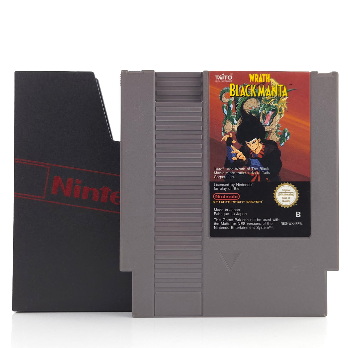 NES Spiel Wrath of the Black Manta Modul Schuber PAL-B