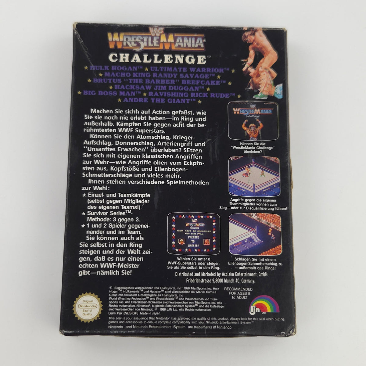 NES Spiel WWF Wrestle Mania Challenge OVP PAL-B NOE-1
