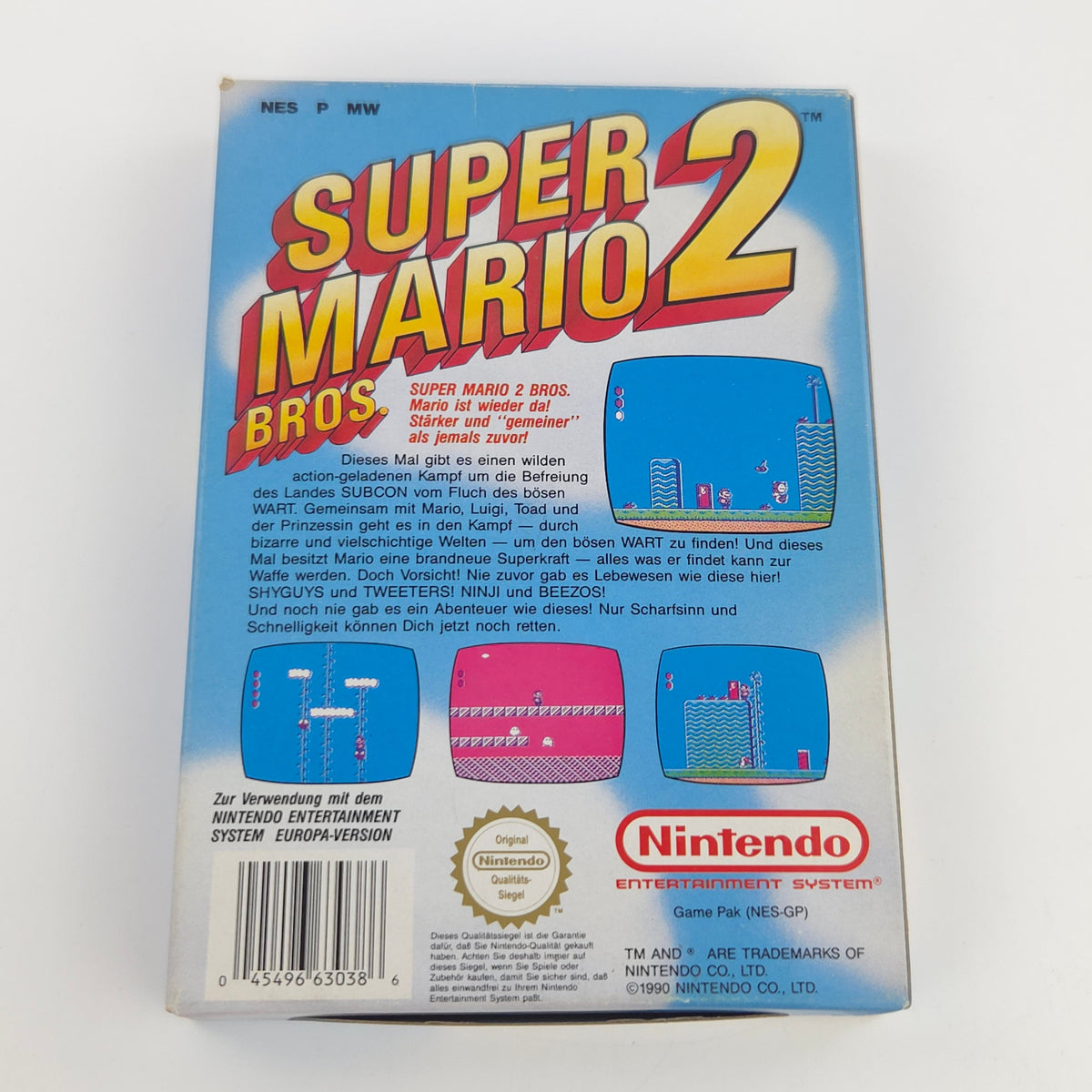 NES Spiel Super Mario Bros. 1-3 Bundle Berater OVP PAL B