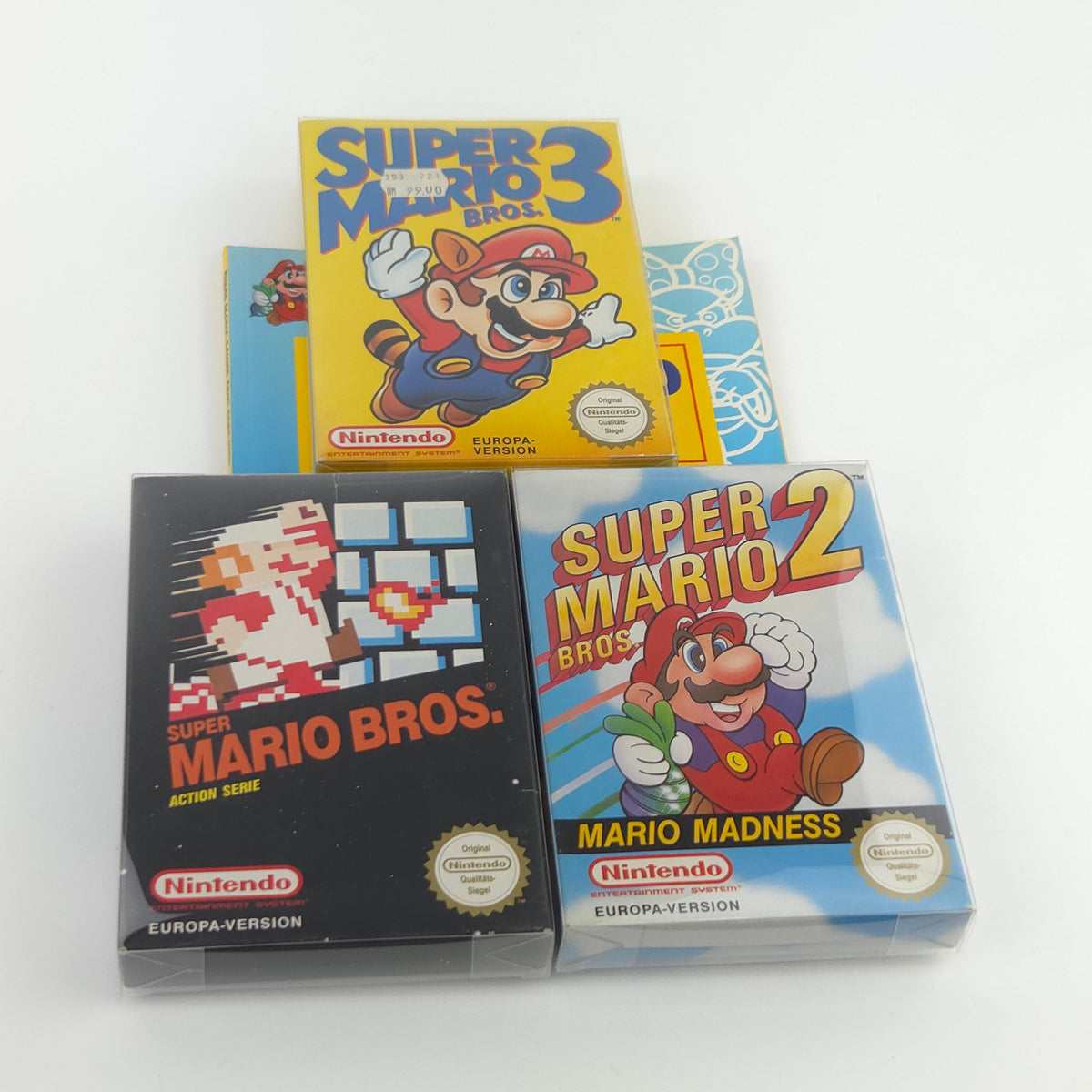 NES Spiel Super Mario Bros. 1-3 Bundle Berater OVP PAL B