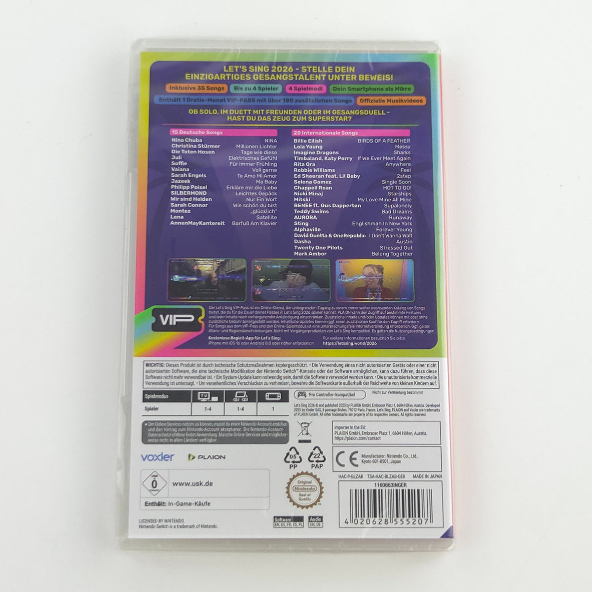 Nintendo Switch Spiel Lets Sing 2026 Neu OVP