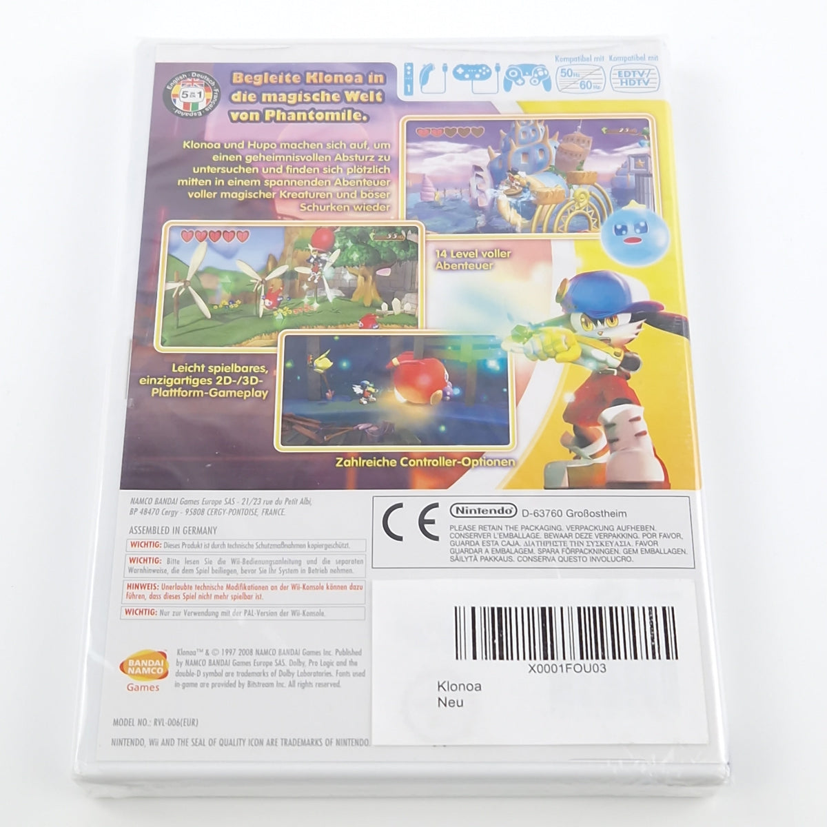 Nintendo Wii Spiel – Klonoa (Neu PAL sealed)