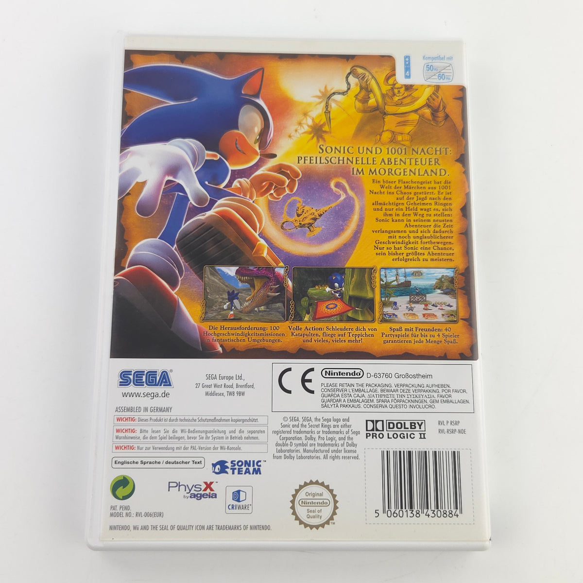 Nintendo Wii Spiel Sonic und die Geheimen Ringe OVP