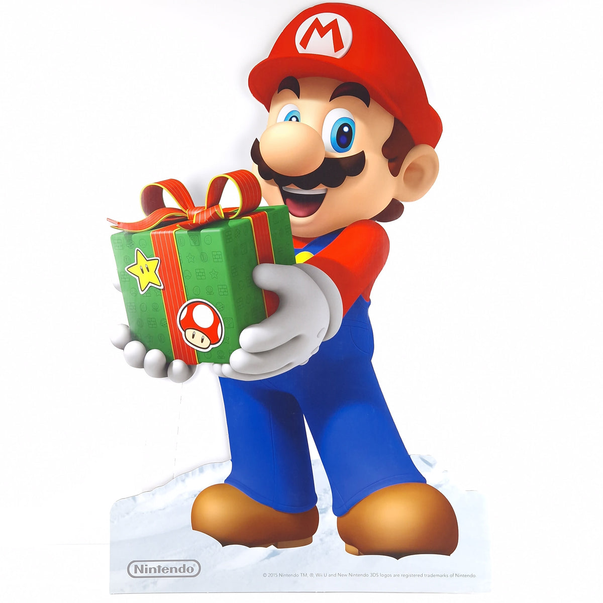 Nintendo Wii U 3DS Promo Store Sign Mario Papp Aufsteller