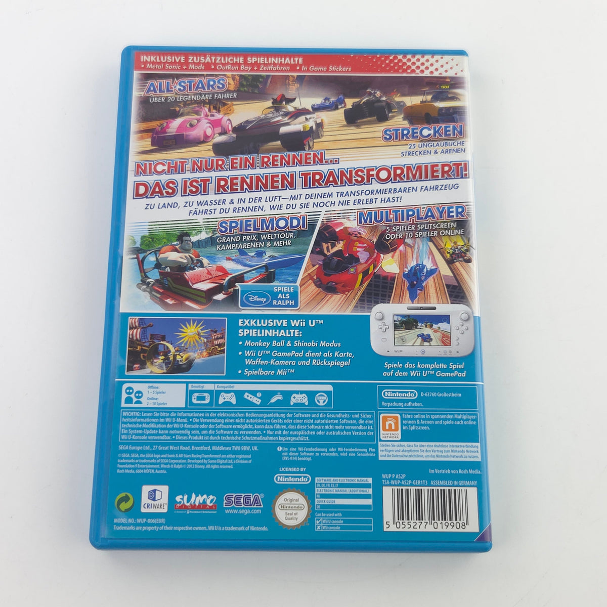 Nintendo Wii U Spiel Sonic Racing Transformed OVP