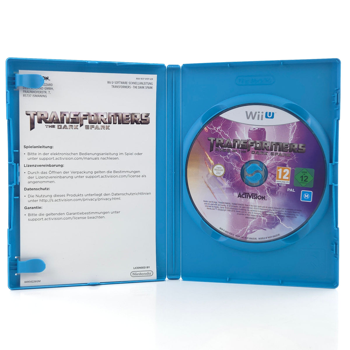 Nintendo Wii U Spiel Transformers The Dark Spark OVP