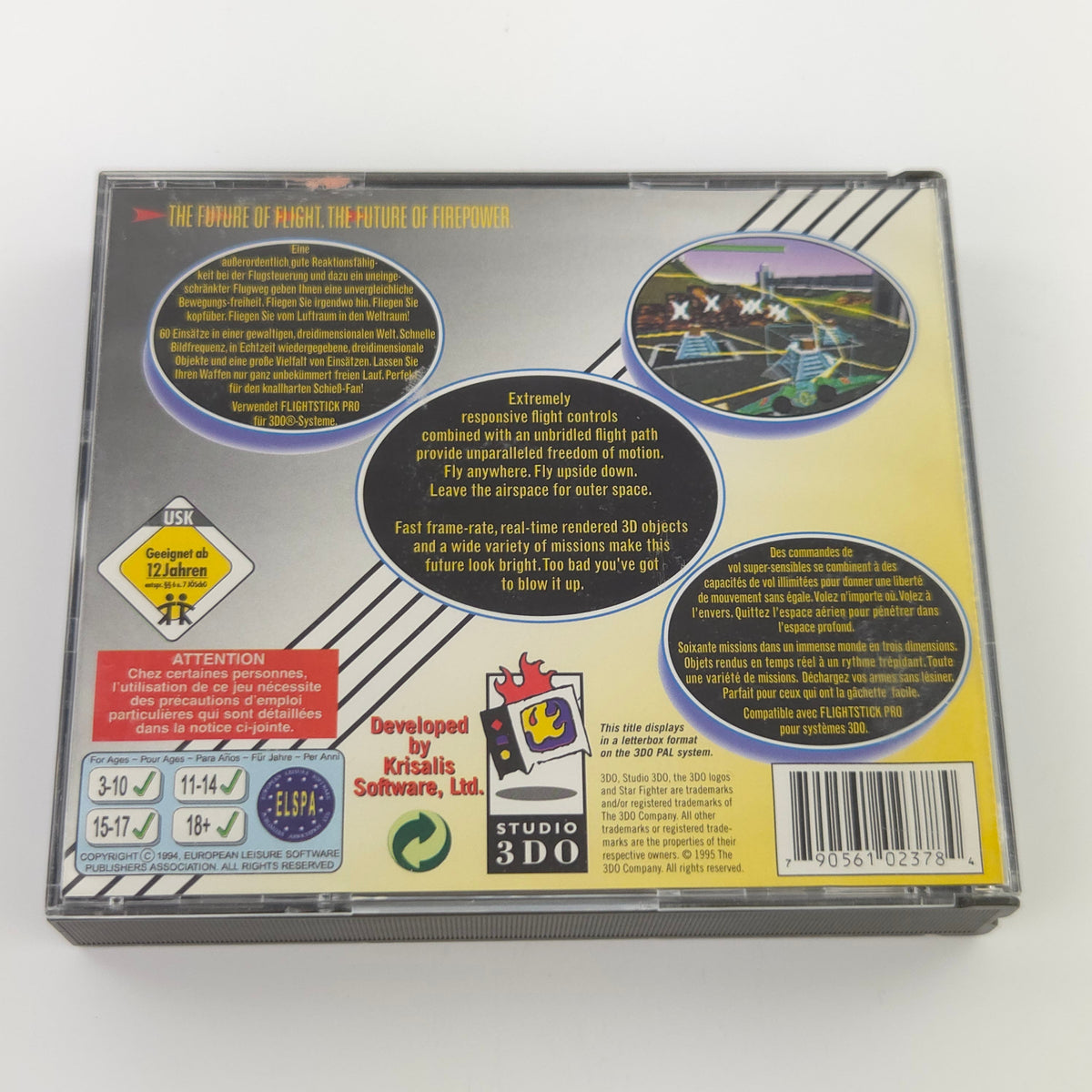 Panasonic 3DO Spiel Star Fighter OVP CD-ROM PAL