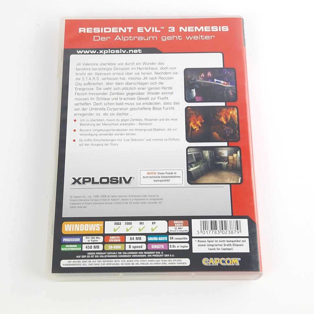 PC Spiel – Resident Evil 3 Nemesis DVD Case