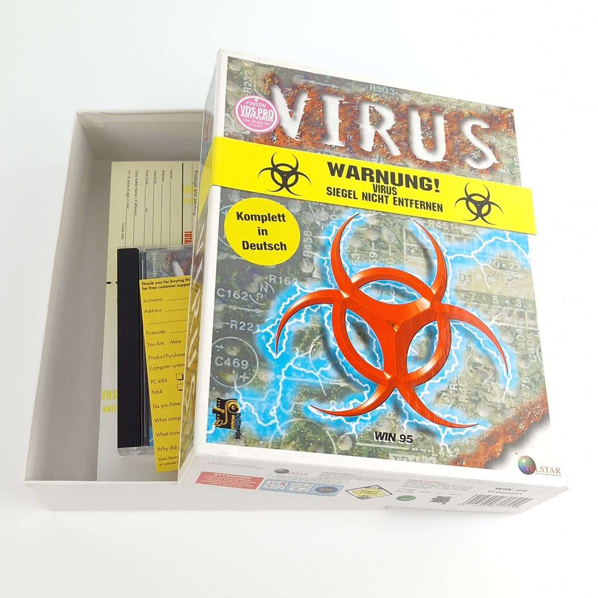 PC Spiel – Virus Warnung Siegel Big Box OVP CD-ROM