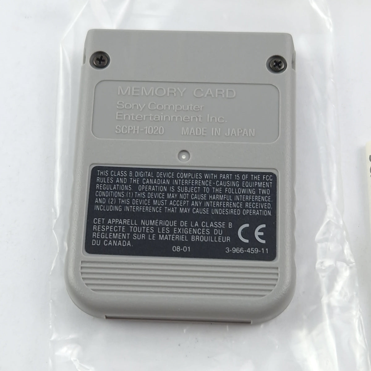 Sony Playstation 1 Memory Card Grau OVP PS1 PAL Aufkleber