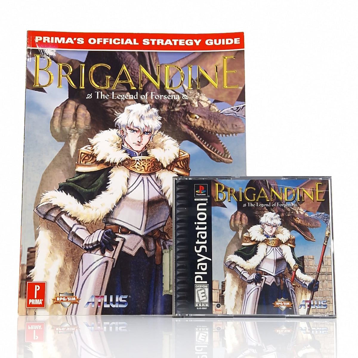 Playstation 1 Spiel – Brigandine mit Strategy Guide OVP
