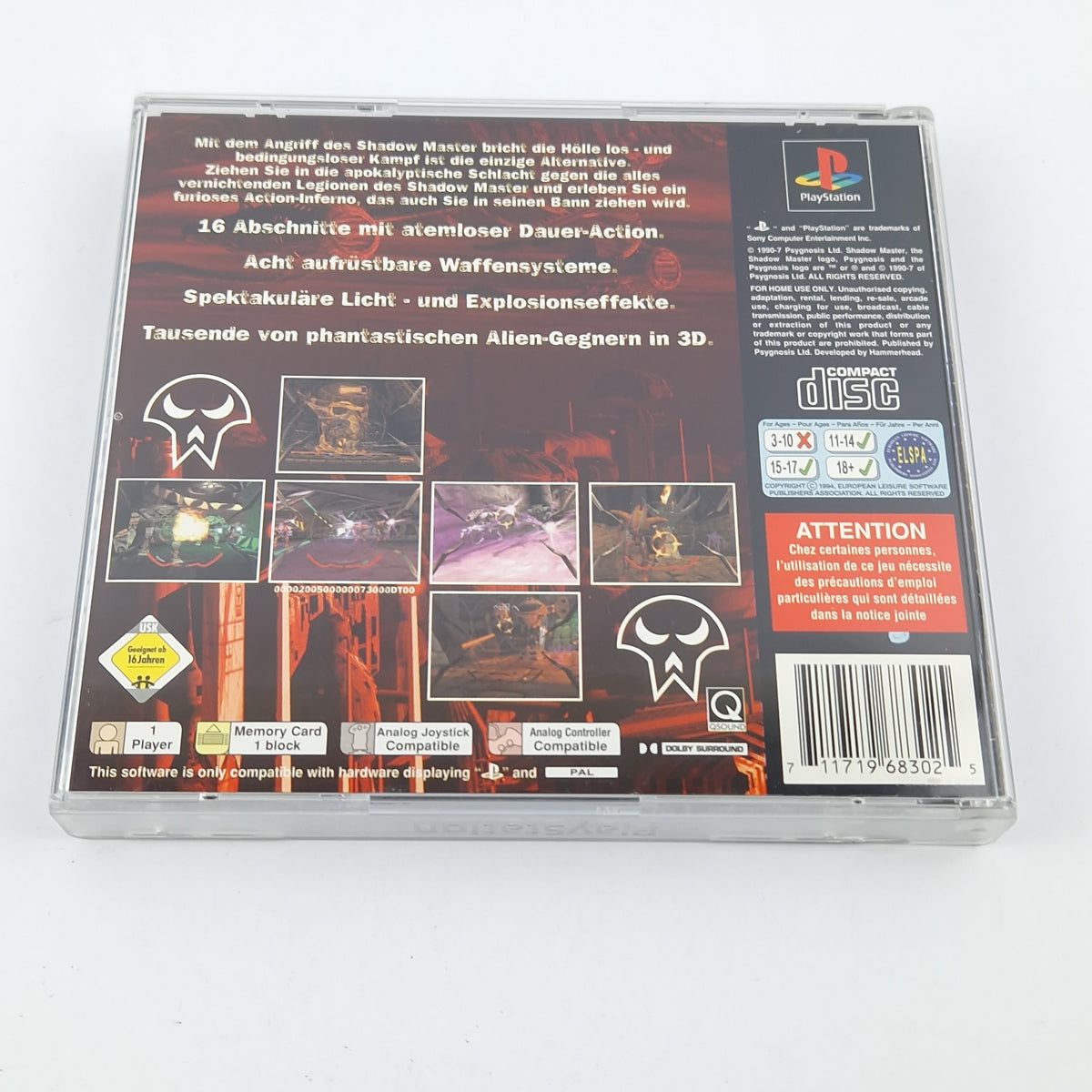 Playstation 1 Spiel – Shadowmaster OVP Anleitung CD PAL