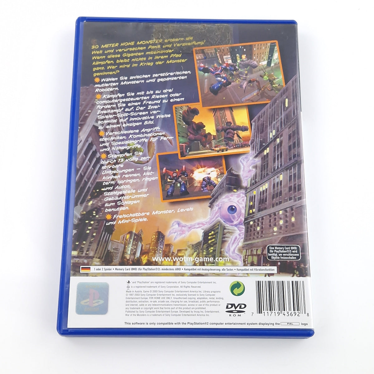 Playstation 2 Spiel – War of the Monsters (PS2 PAL OVP)