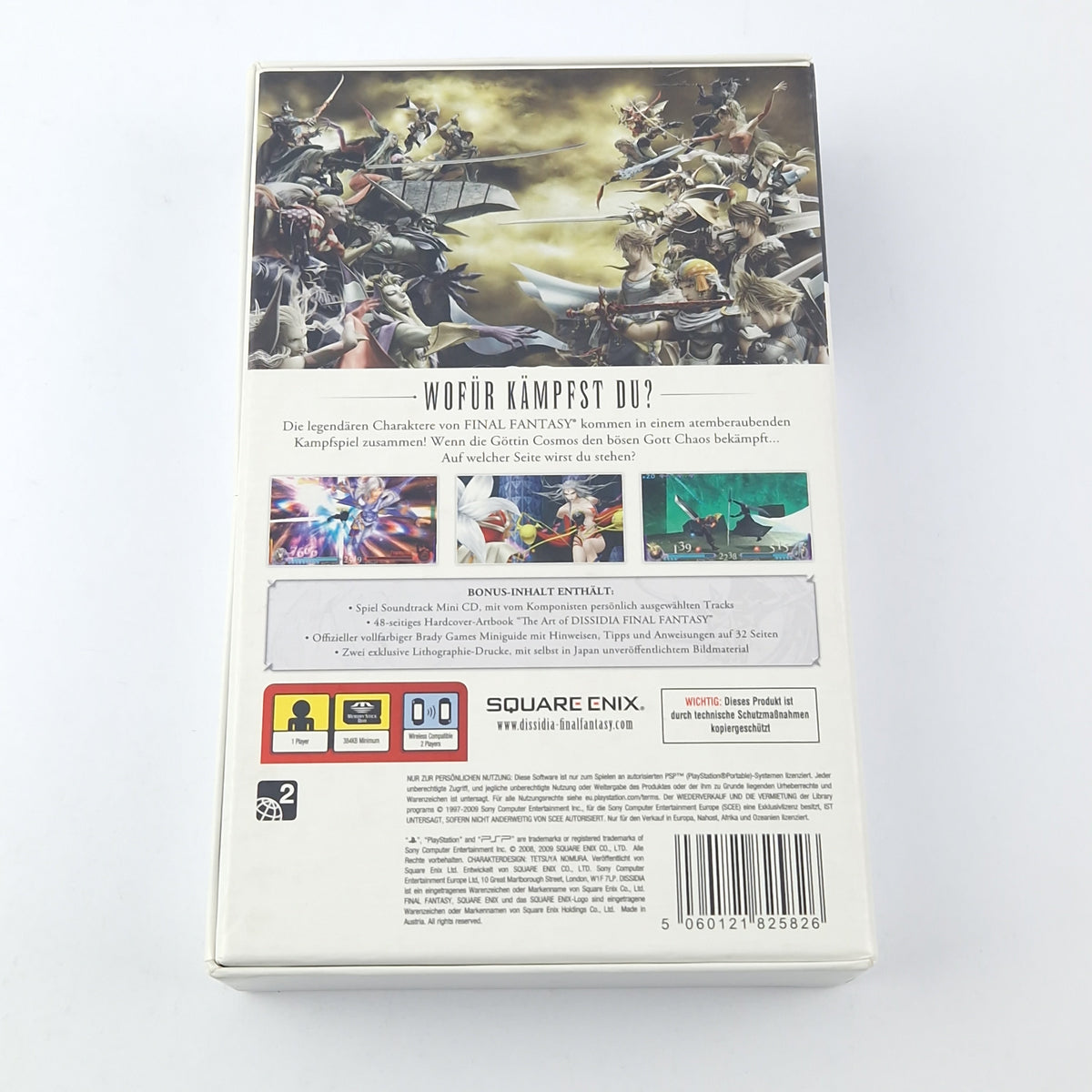 Playstation Portable Spiel – Dissidia Final Fantasy + Guide PSP