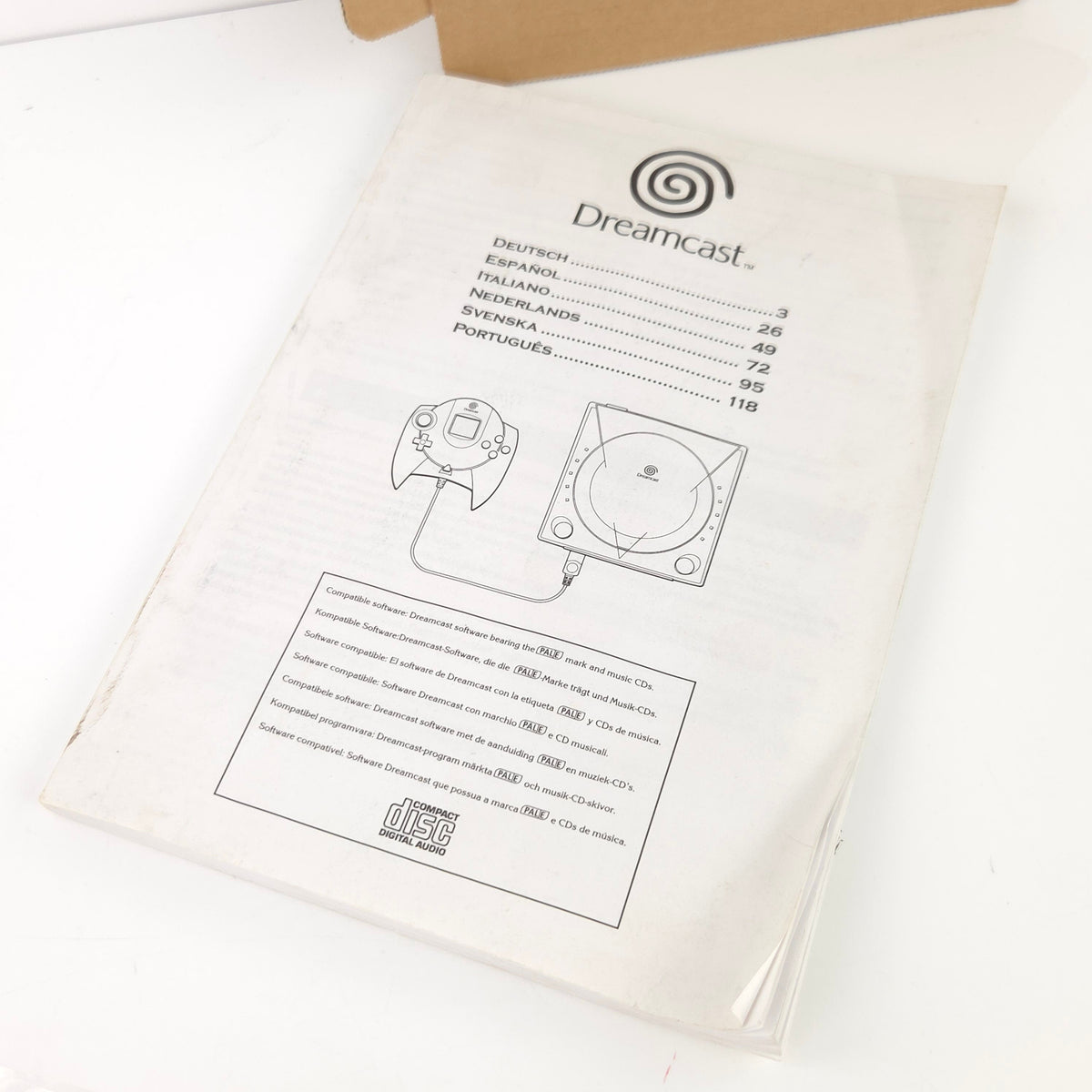 Sega Dreamcast Konsole OVP gelb PAL gebraucht