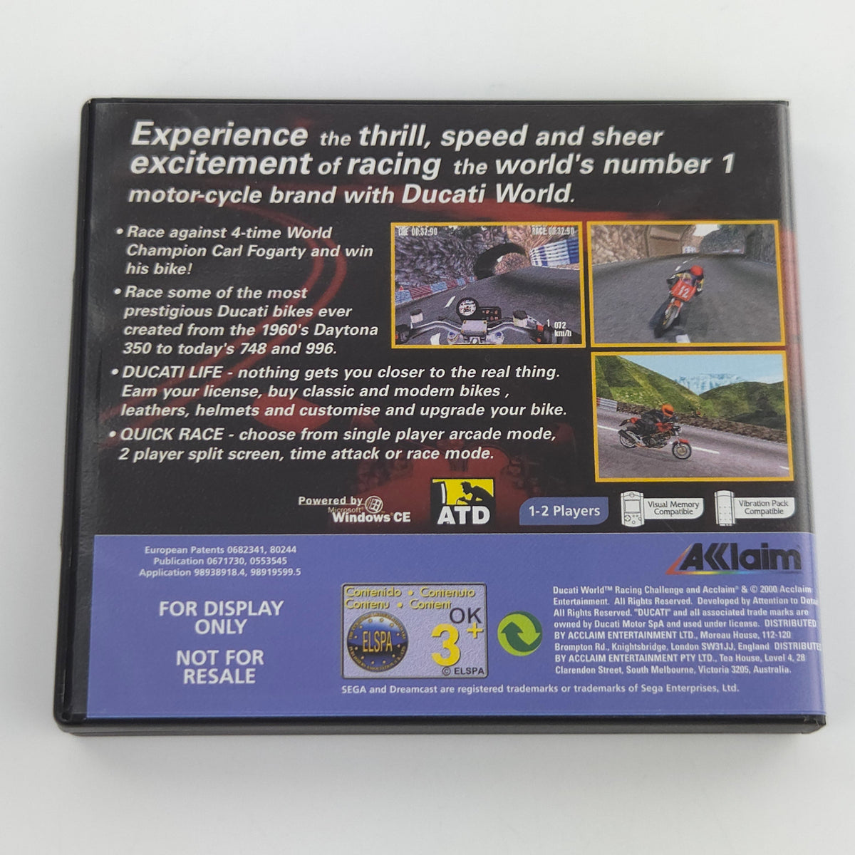 Sega Dreamcast Spiel Ducati World White Label Promo OVP