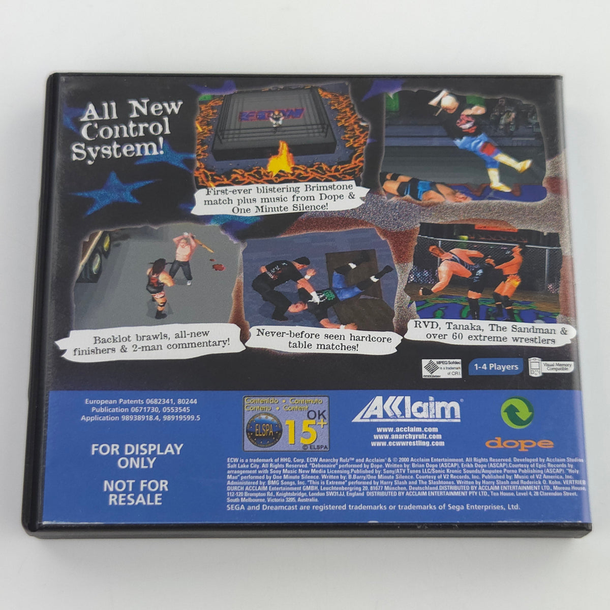 Sega Dreamcast Spiel ECW Anarchy Rulz White Label Promo