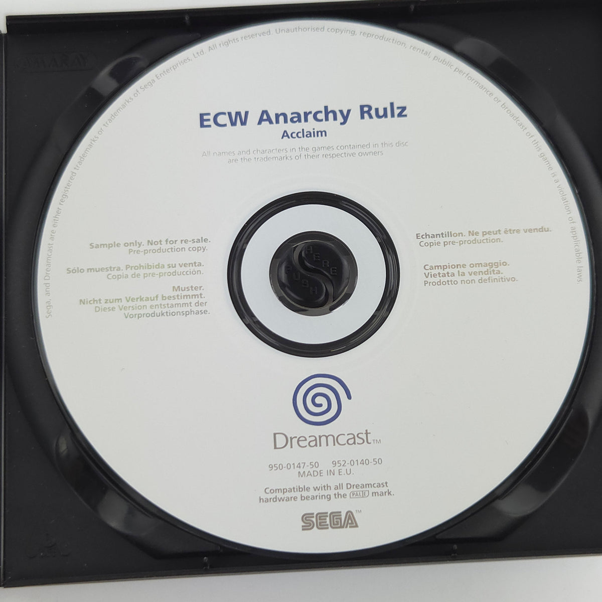 Sega Dreamcast Spiel ECW Anarchy Rulz White Label Promo