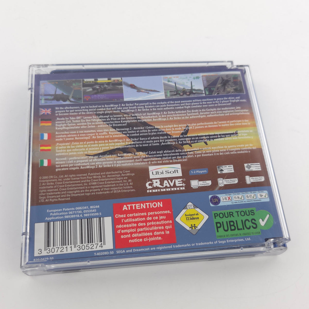 Sega Dreamcast Spiel Aero Wings 2 Airstrike OVP PAL CIB