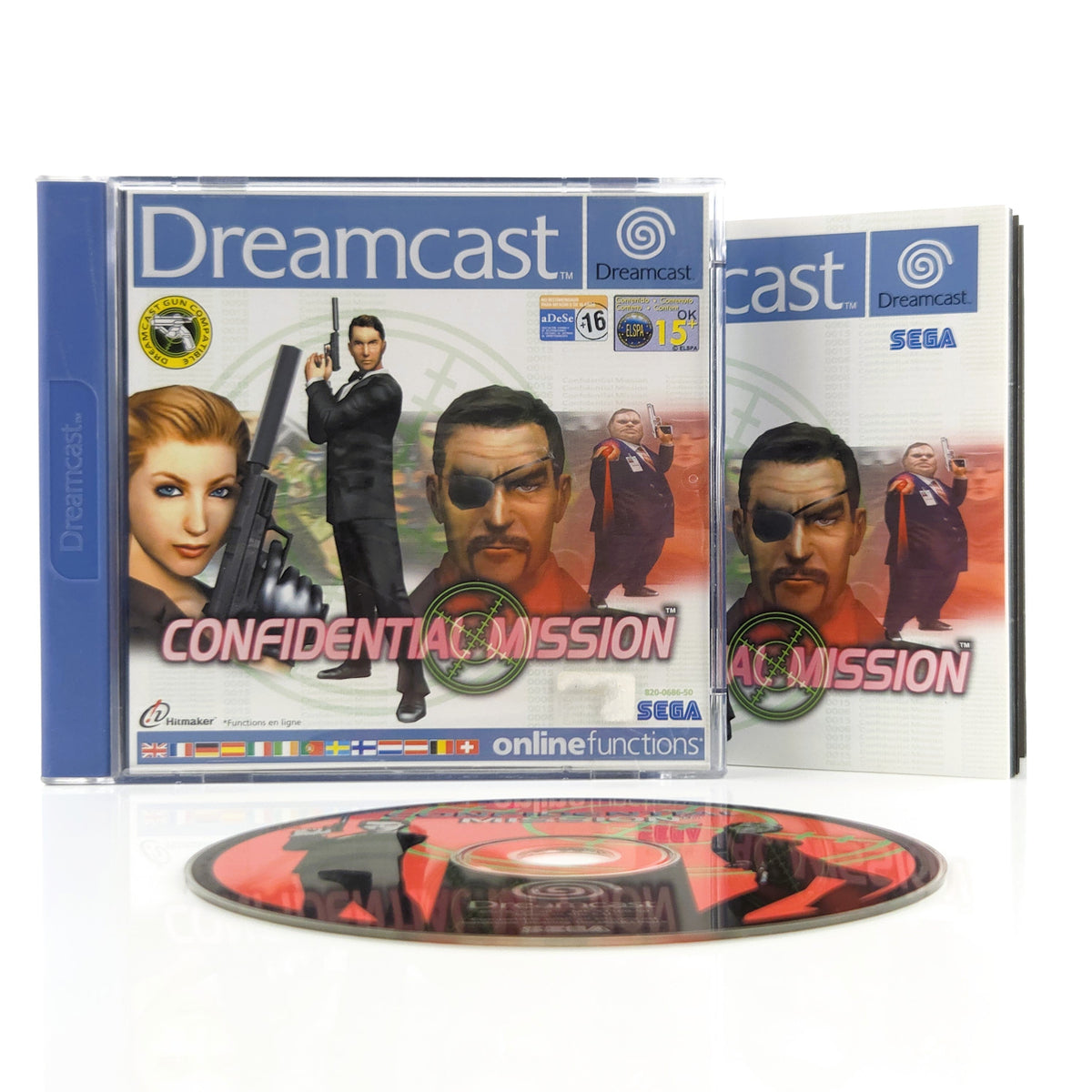 Sega Dreamcast Spiel Confidential Mission OVP USK18