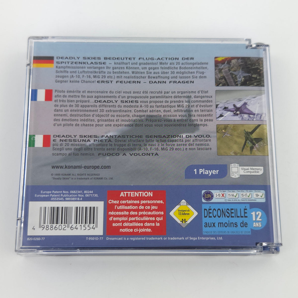 Sega Dreamcast Spiel Deadly Skies DC OVP CIB PAL Konami
