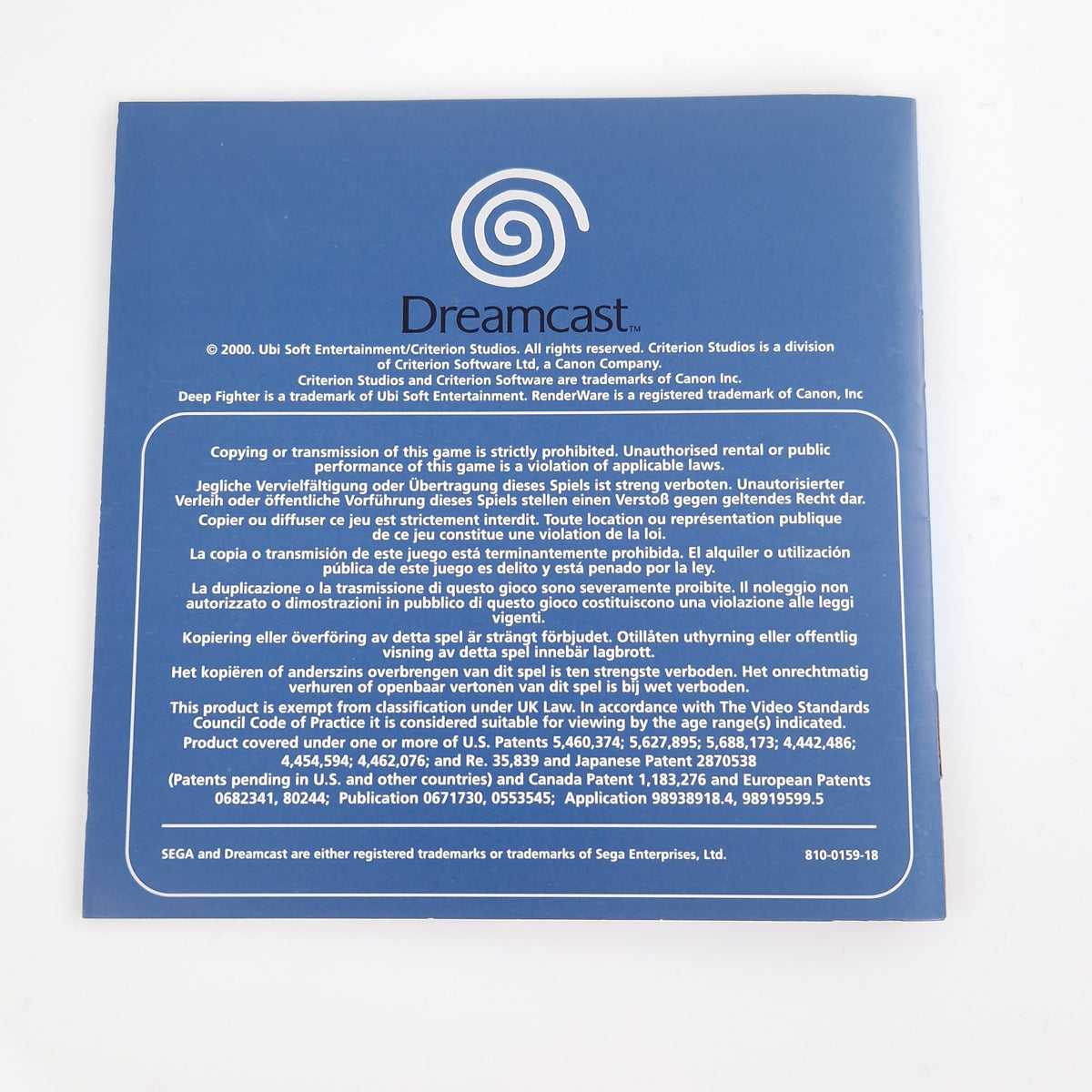 Sega Dreamcast Spiel – Deep Fighter (OVP PAL CIB)