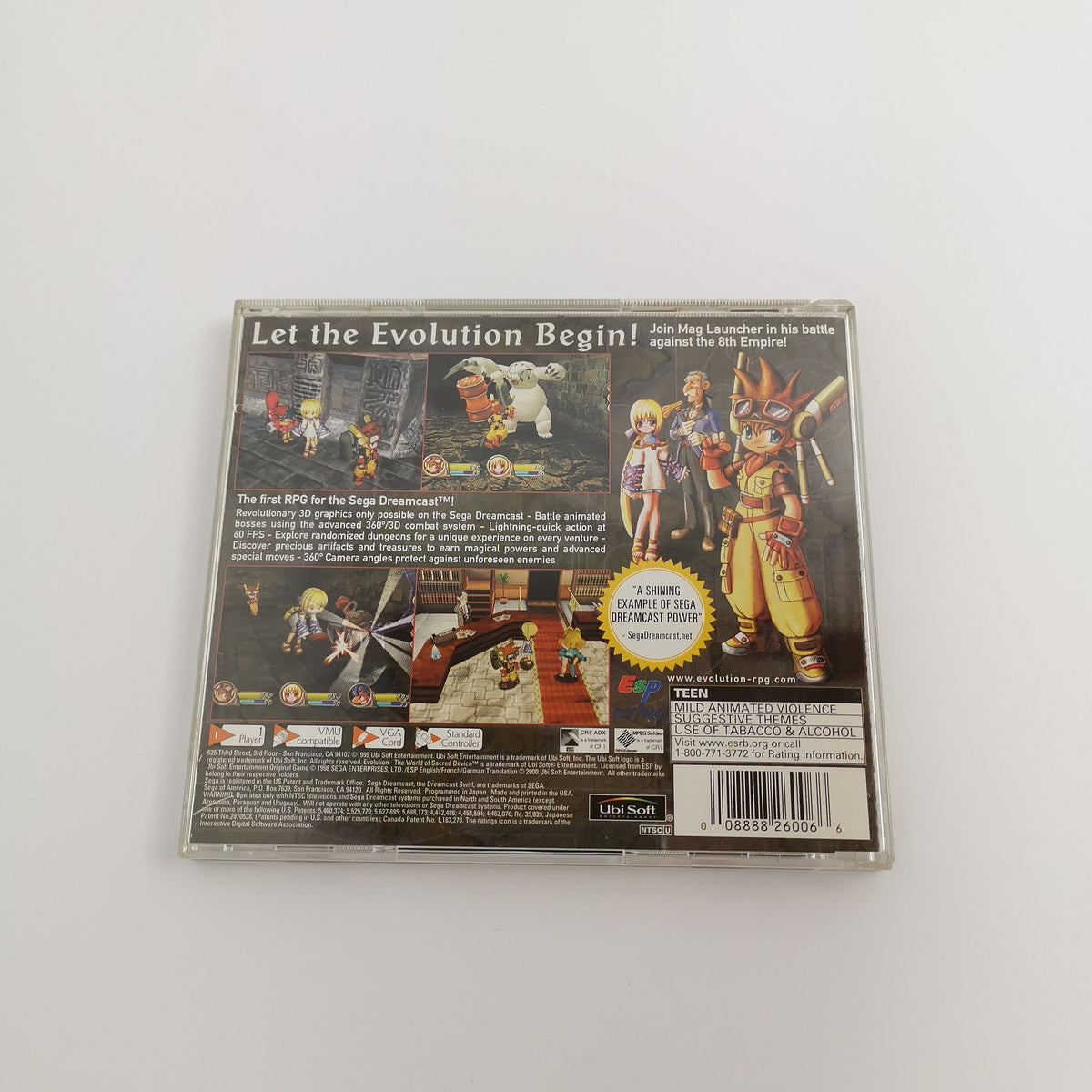 Sega Dreamcast Spiel – Evolution the World OVP NTSC USA