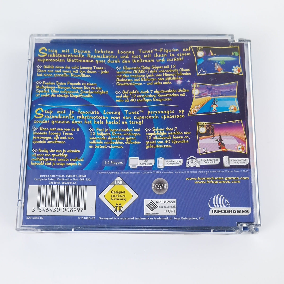 Sega Dreamcast Spiel – Looney Tunes Space Race OVP PAL