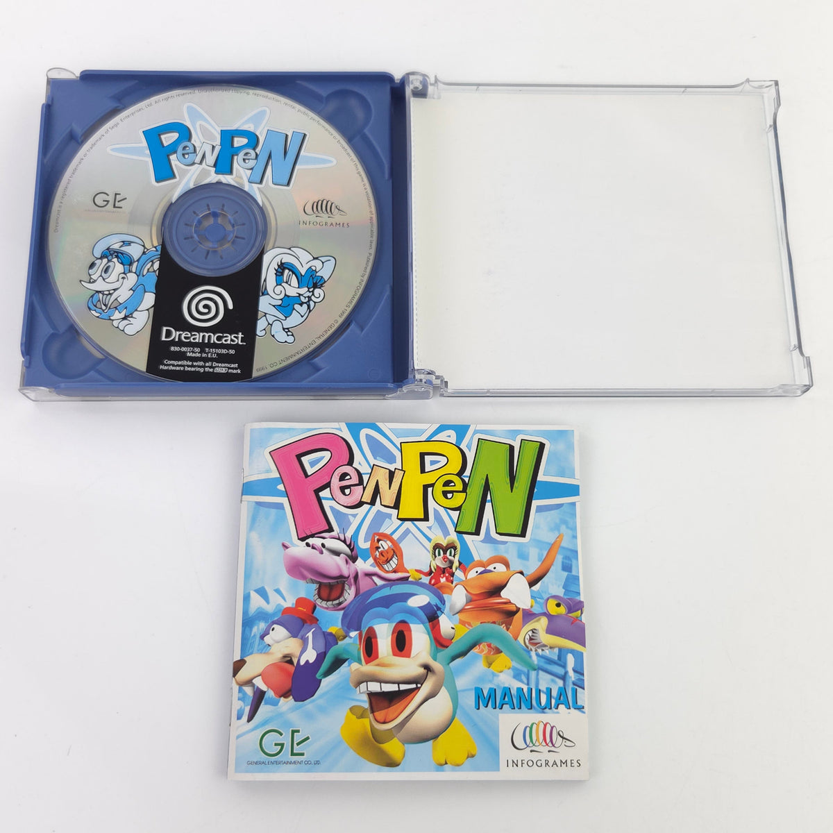 Sega Dreamcast Spiel PenPen OVP PAL Infogrames CD-ROM