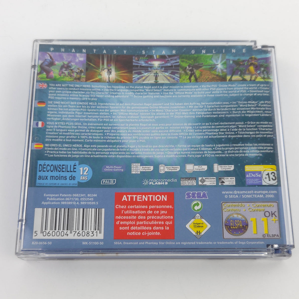 Sega Dreamcast Spiel Phantasy Star Online Sonic Demo CIB PAL