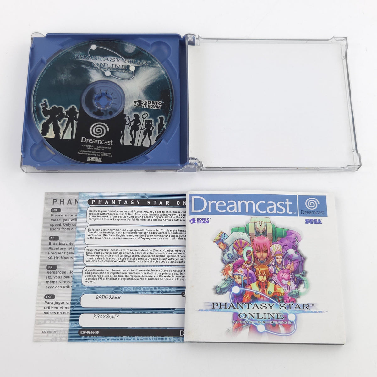 Sega Dreamcast Spiel Phantasy Star Online Sonic Demo CIB PAL