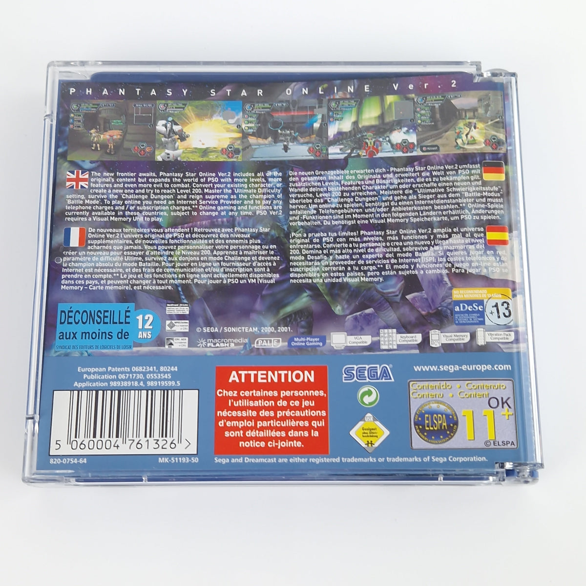 Sega Dreamcast Spiel – Phantasy Star Online Ver. 2 PAL CIB