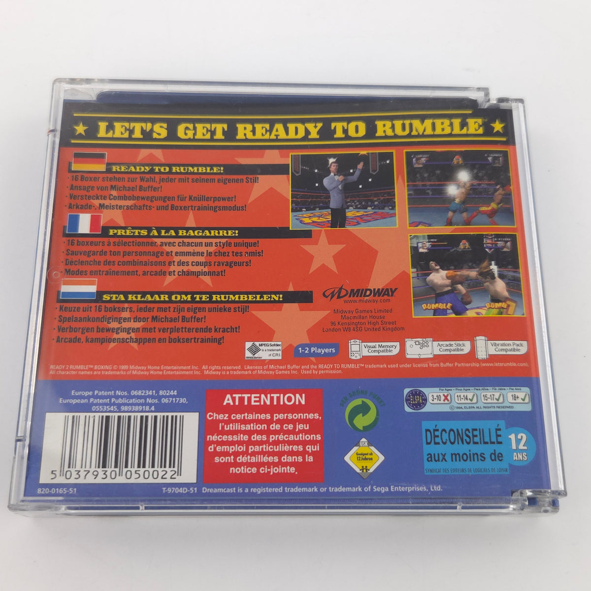 Sega Dreamcast Spiel Ready 2 Rumble Boxing OVP PAL CIB