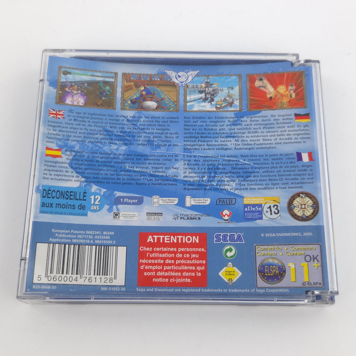 Sega Dreamcast Spiel Skies of Arcadia DC OVP ohne Beilage
