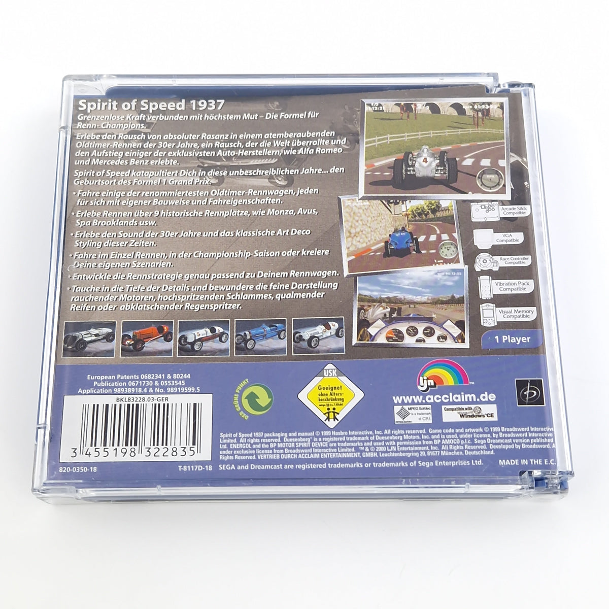 Sega Dreamcast Spiel – Spirit of Speed 1937 (OVP)