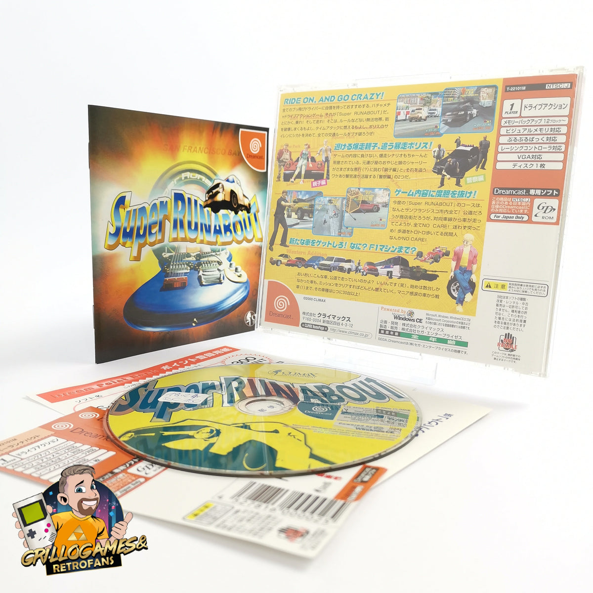 Sega Dreamcast Spiel – Super Runabout OVP NTSC-J JAP