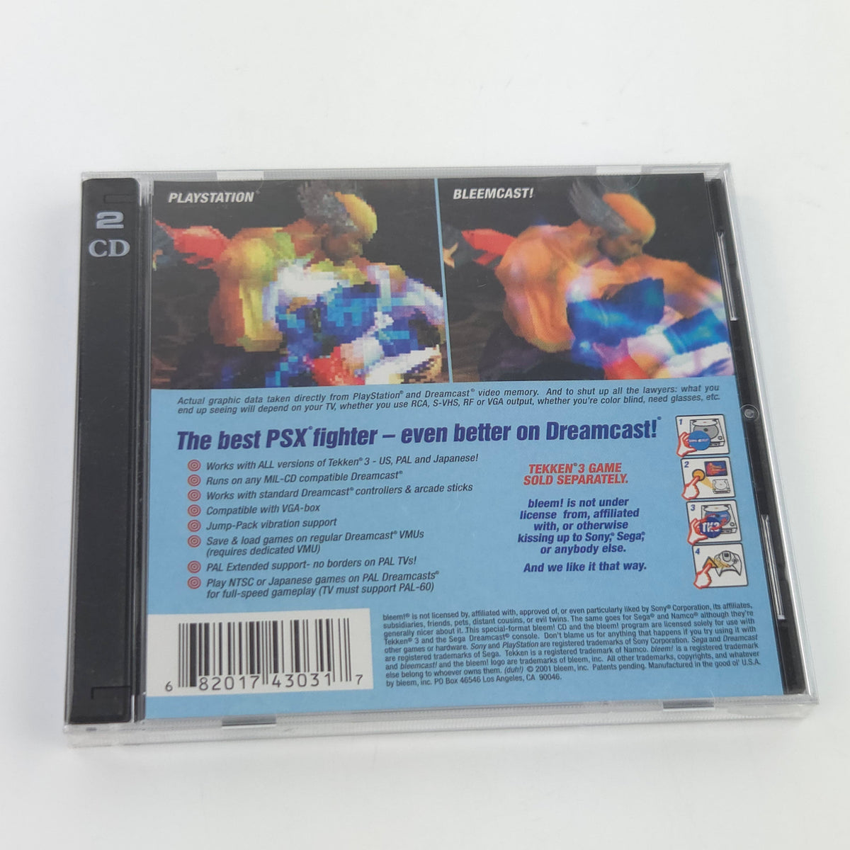Sega Dreamcast Zubehör Bleemcast Tekken 3 Neu OVP PAL