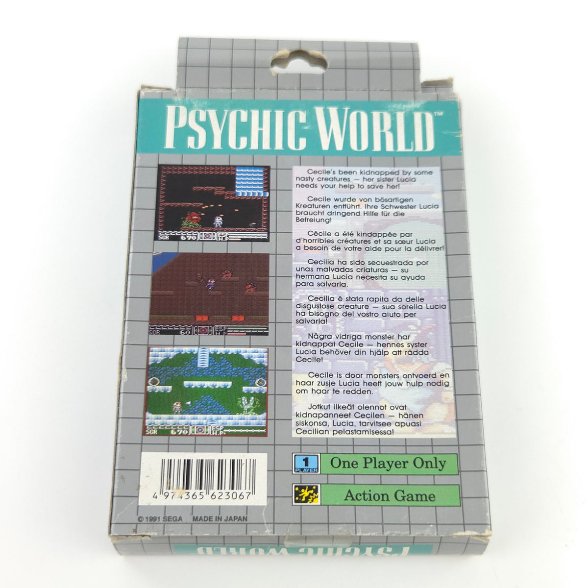 Sega Game Gear Spiel Psychic World OVP PAL