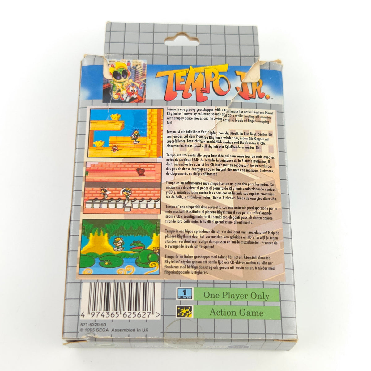 Sega Game Gear Spiel Tempo JR OVP PAL