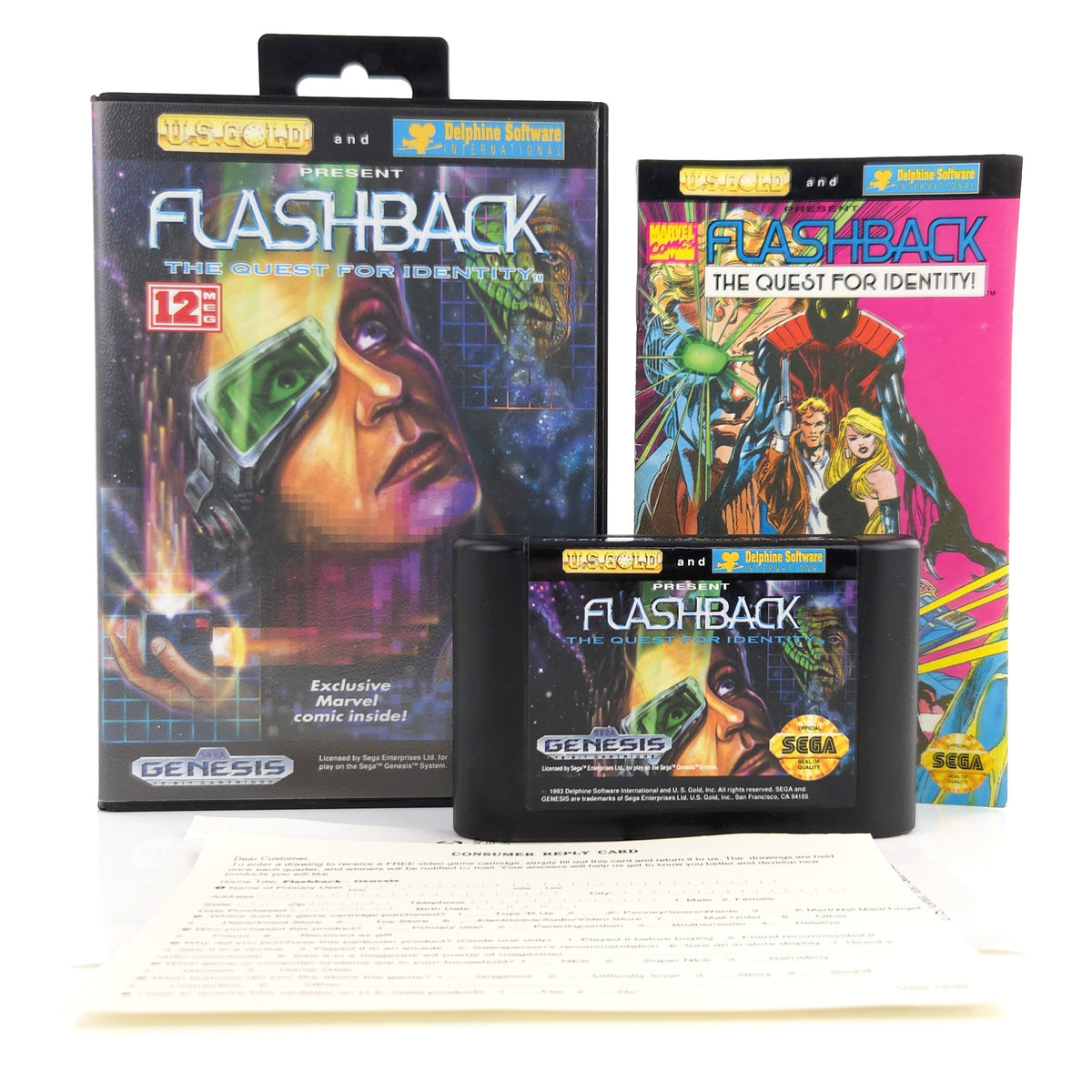 Sega Genesis Spiel Flashback Quest for Identity MD OVP