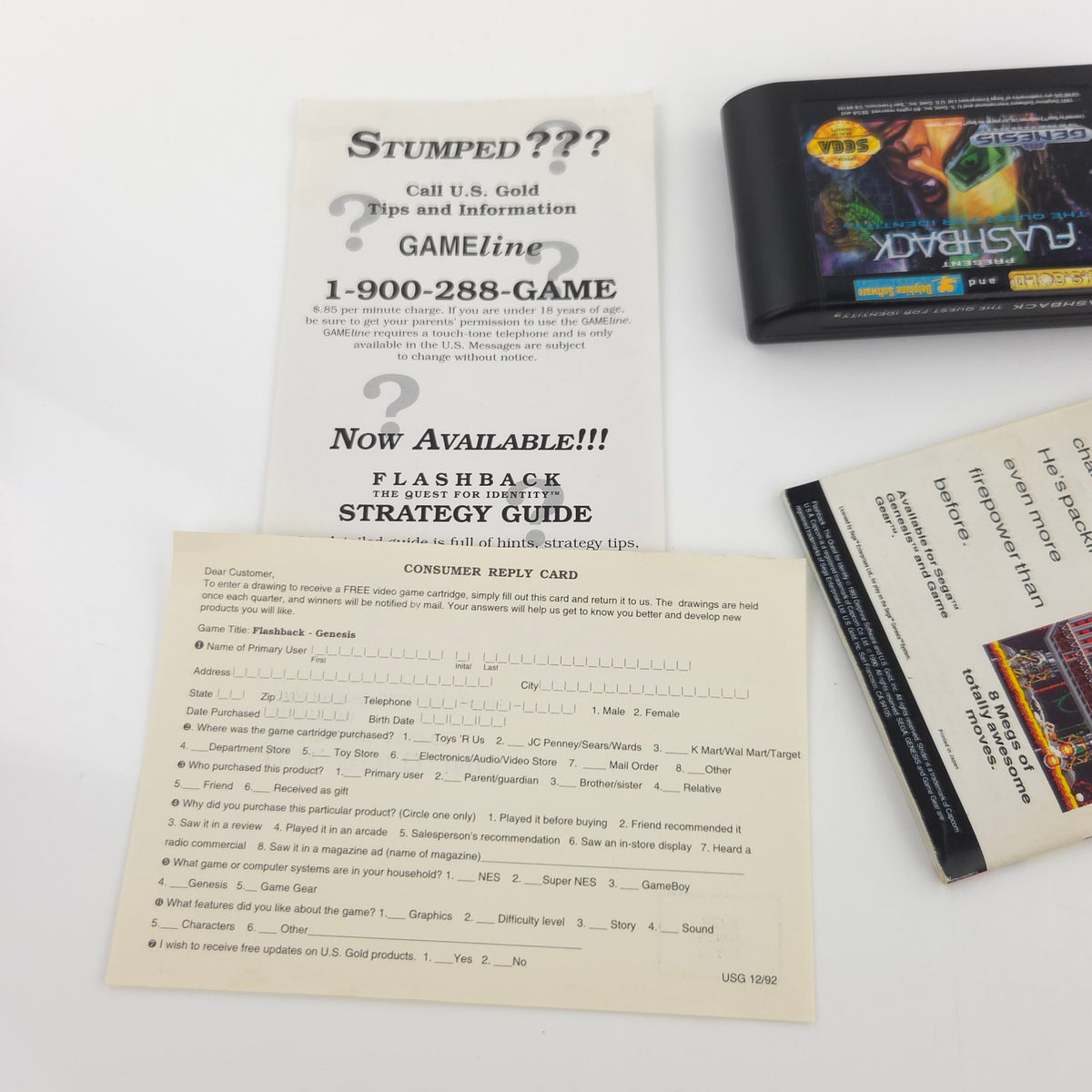 Sega Genesis Spiel Flashback Quest for Identity MD OVP