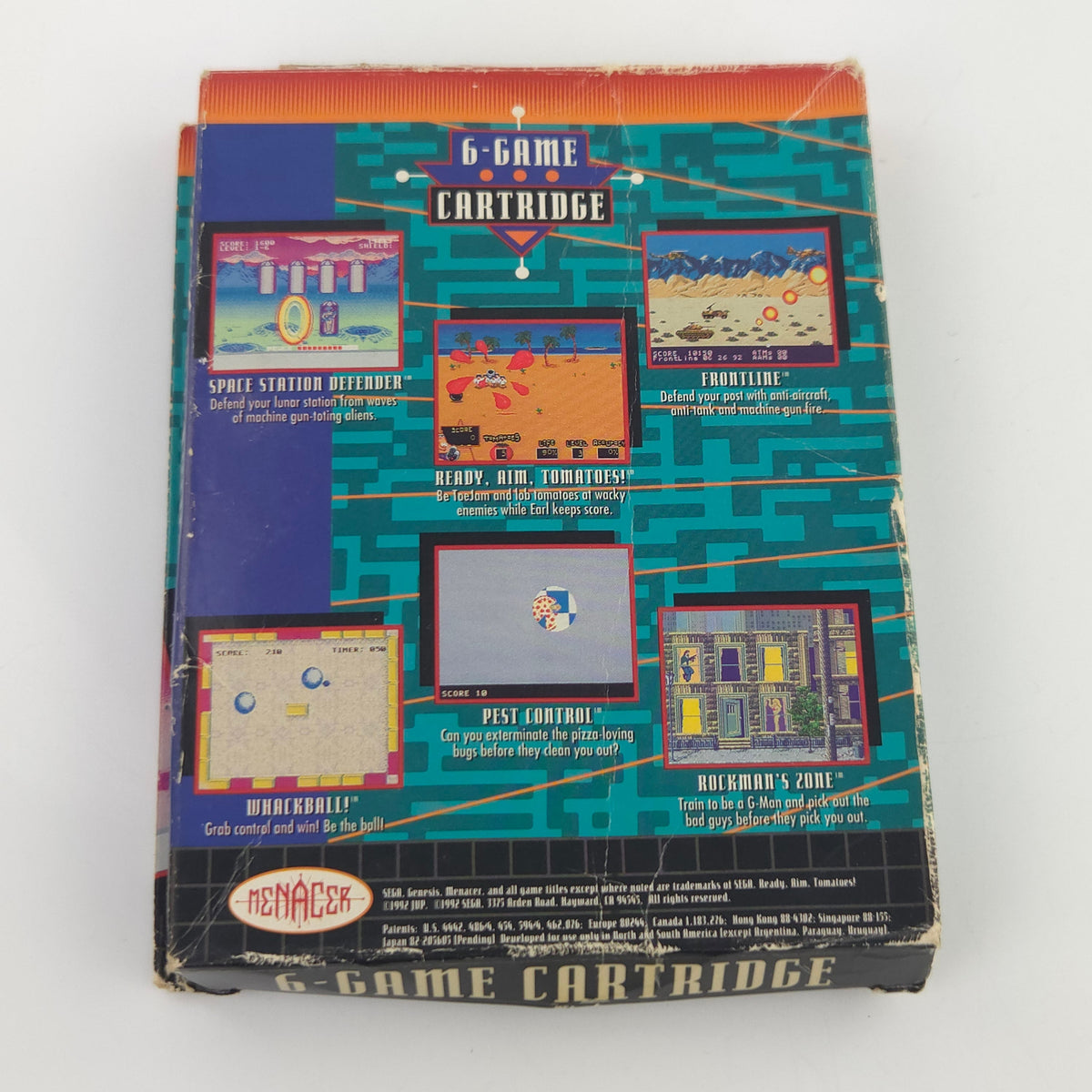 Sega Mega Drive Spiel Menacer 6 Game Cartridge MD OVP