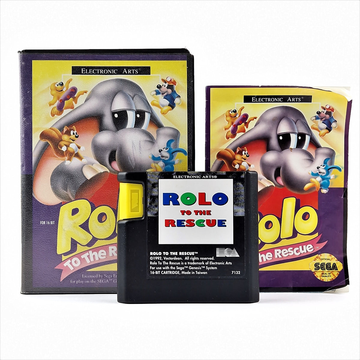 Sega Genesis Spiel – Rolo to the Rescue OVP Anleitung USA